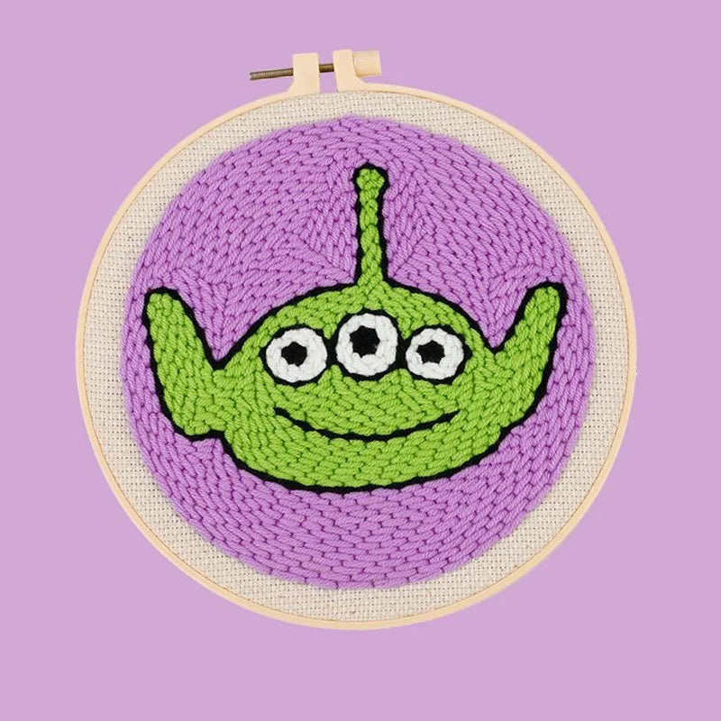 DIY Craft Punch Needle Embroidery Kits Sewing Kit Needlework Cross Stitch for Beginner Magic Pock Pen Set Home Painting Decor