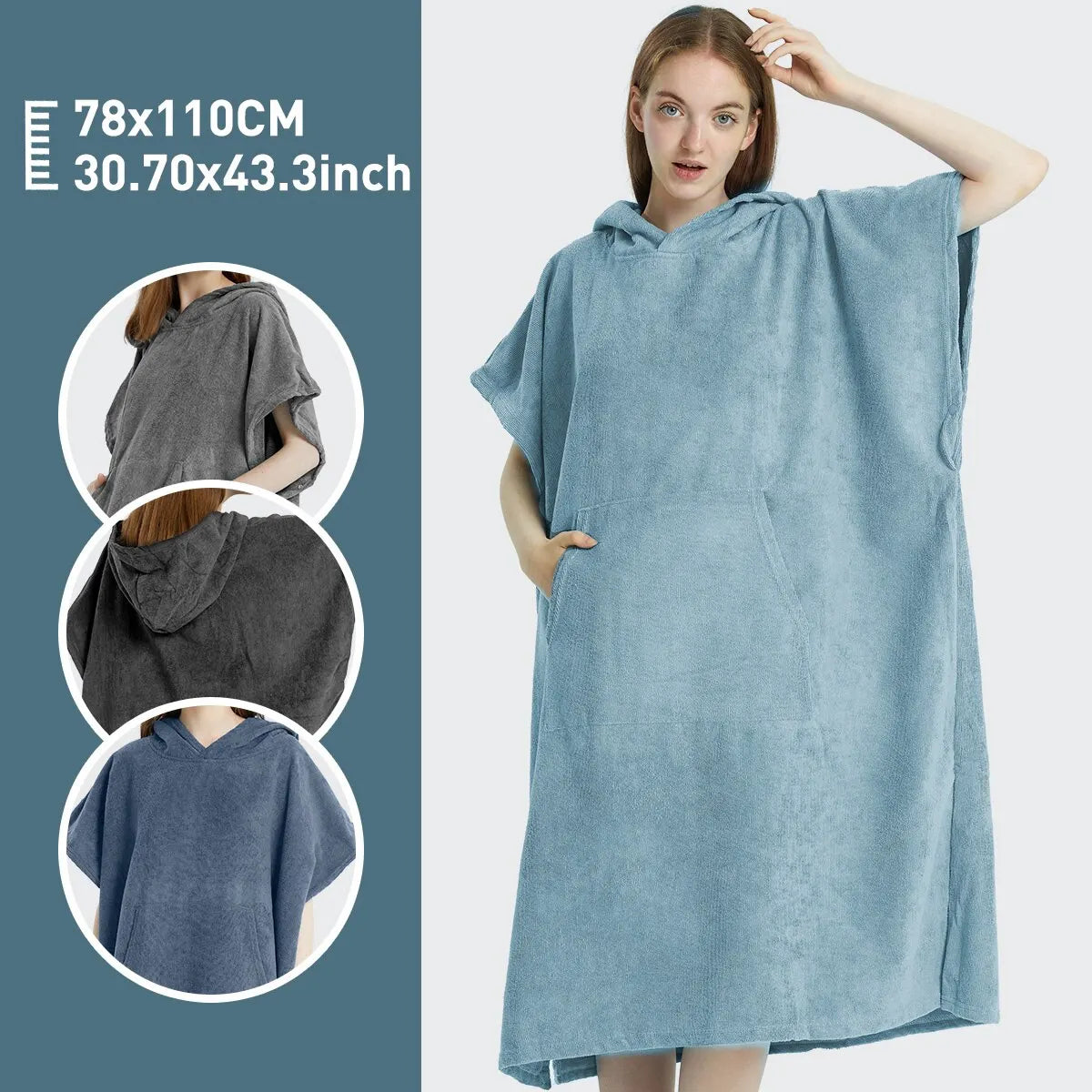 Quick-Dry Towel Hoodie Microfiber