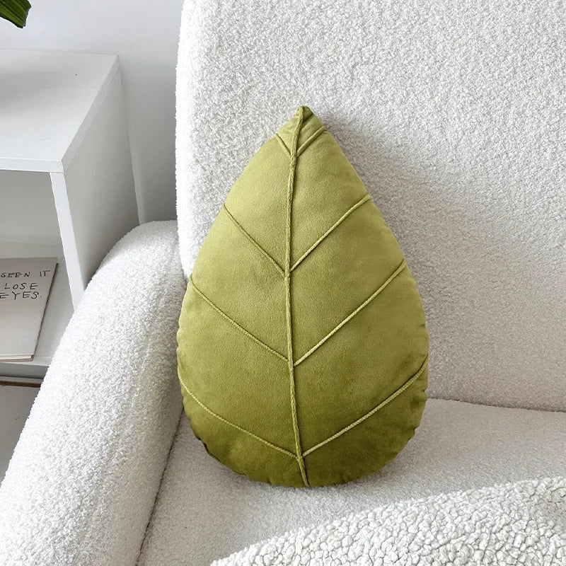 Christmas Green Decorations Leaf Shaped Pillows