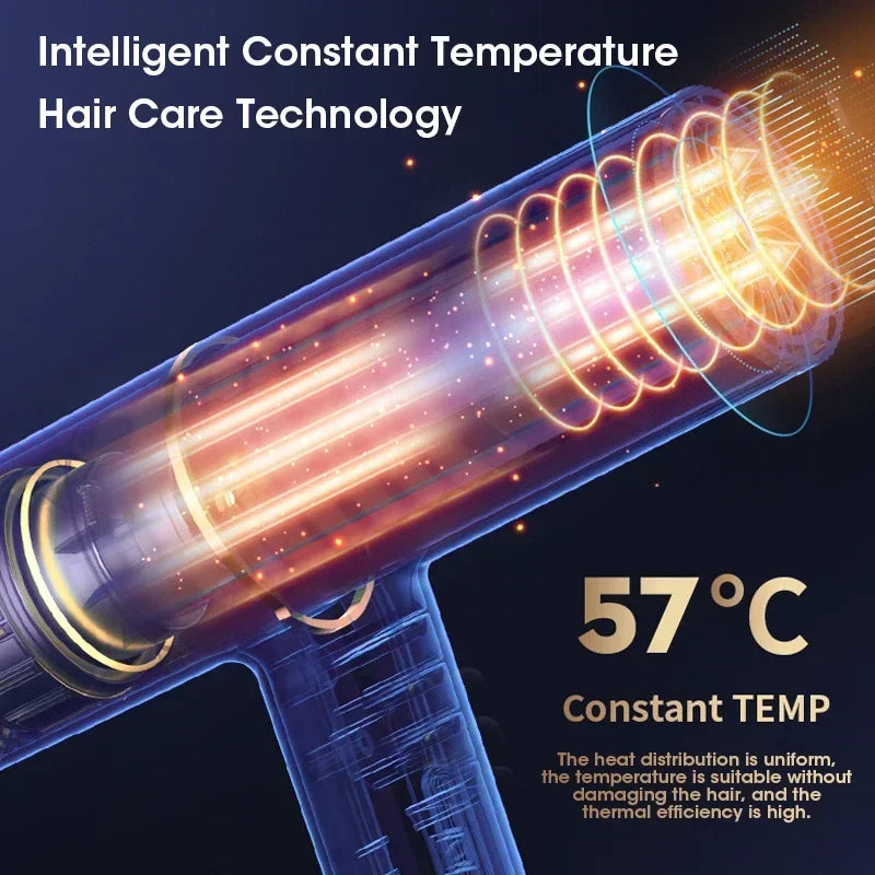 Professional Hair Dryer Strong Wind Salon Dryer Hot Air and Cold Air Wind Negative Ionic Hammer Blower Dry Electric Hair Dryer