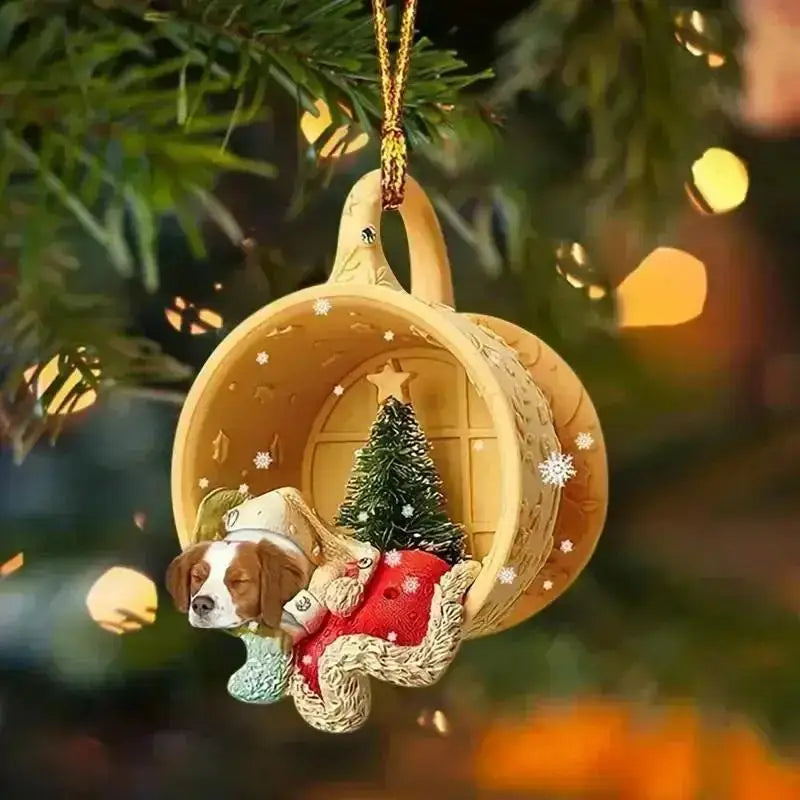 Christmas Tree Pendant Dog Animal Drop