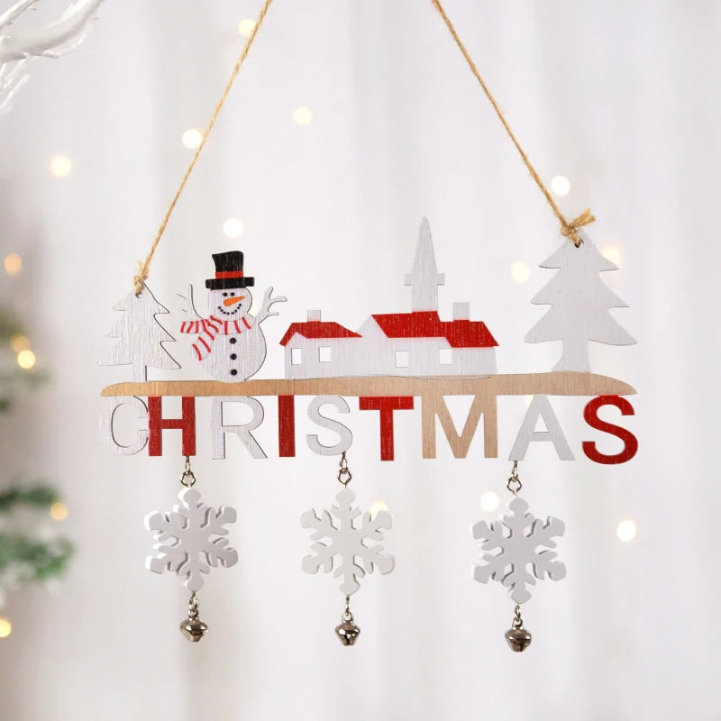 Gnome Santa Claus Wooden Hanging