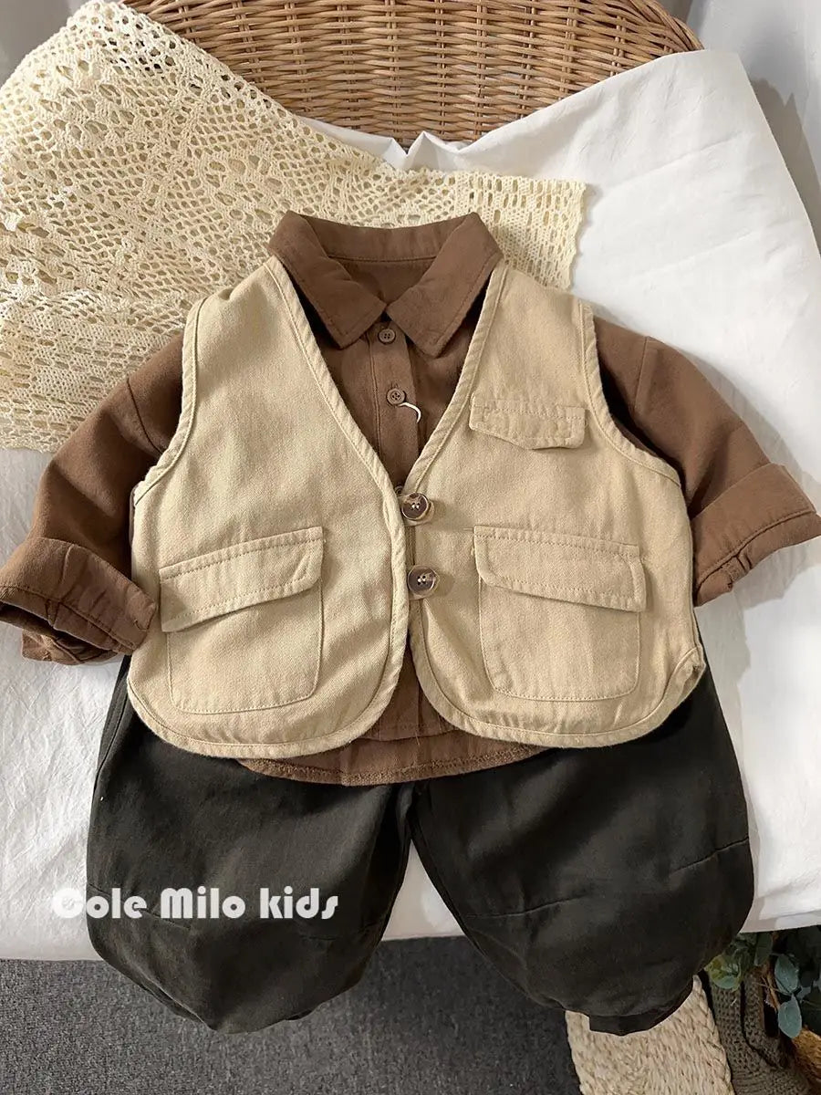 Korean top children's cardigan outdoor wear