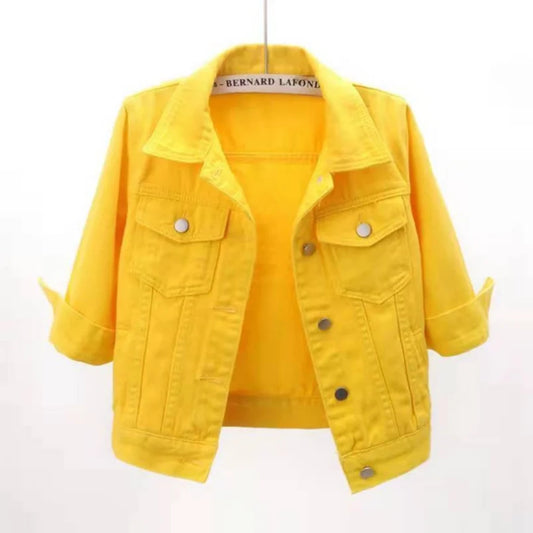 Women Denim Jean Jackets Casual Tops