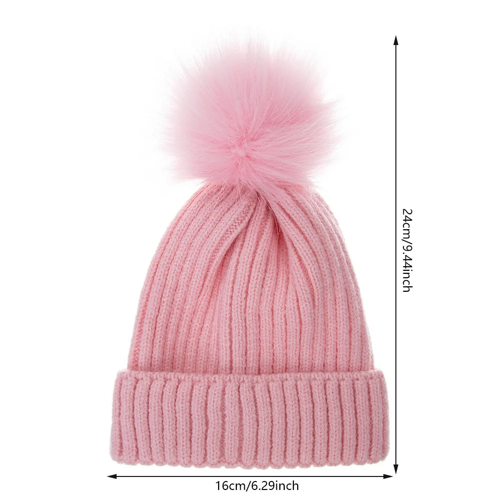 Big Pompom Cute Beanies Caps