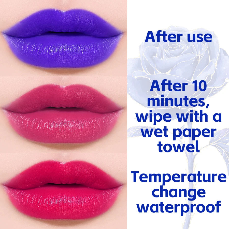 Blue Rose Lipstick Temperature Color Changing