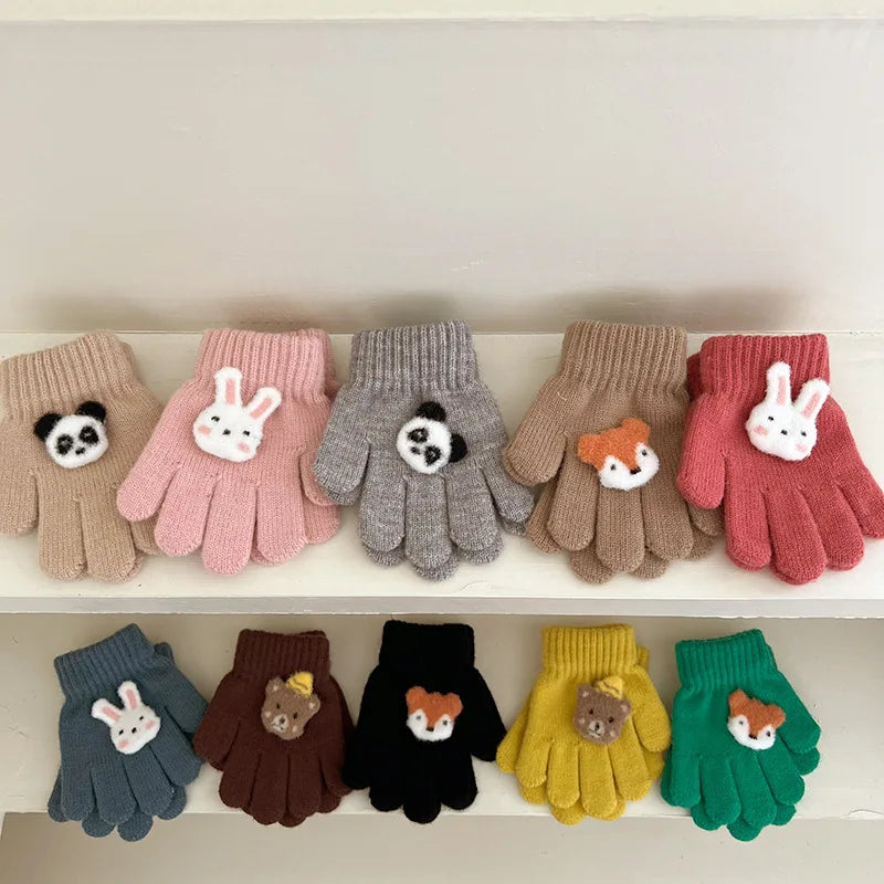 Cartoon Children Woolen Knitted Glove