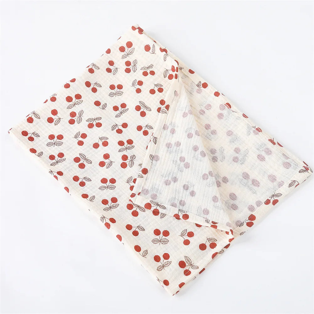 Cotton Swaddle Baby Blanket Floral Print