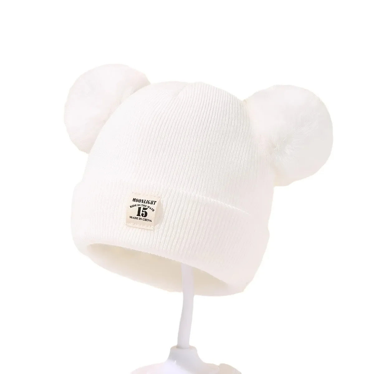 Wool Knitted Bonnet Pompom Hat