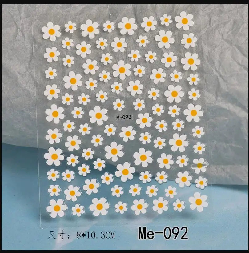 5 D Macron Flower/Fruit Nail Charms Sticker