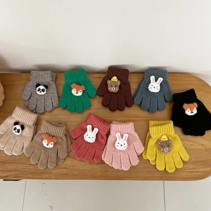 Cartoon Children Woolen Knitted Glove