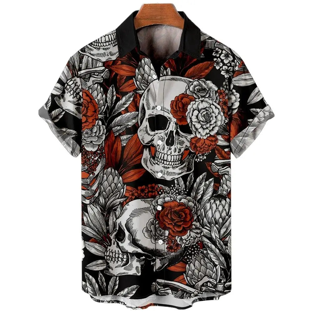 3D Printing Oversized  Floral shirts for men