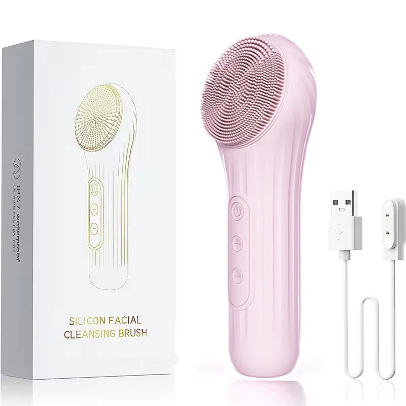 NEW Sonic Waterproof Facial Cleansing Brush for Men & Women Rechargeable Exfoliating Electric Face Scrubber Cleanser Brush