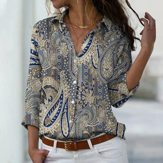 Elegant Loose Blouse Casual Temperament Woman Shirt