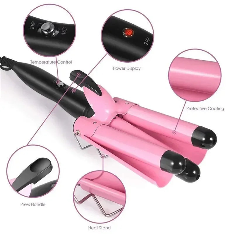 Professional Hair Curling Iron Ceramic Triple Barrel Hair-Curler Irons Hair Wave Waver Styling Tools Hair Styler Wand for Woman