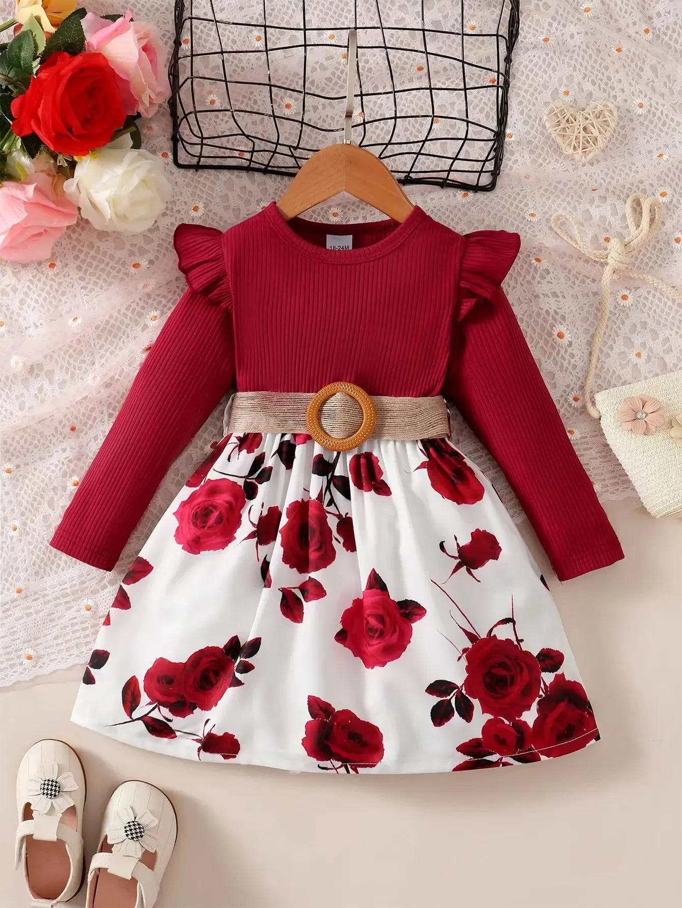 Flower Skirt with Belt Outfits