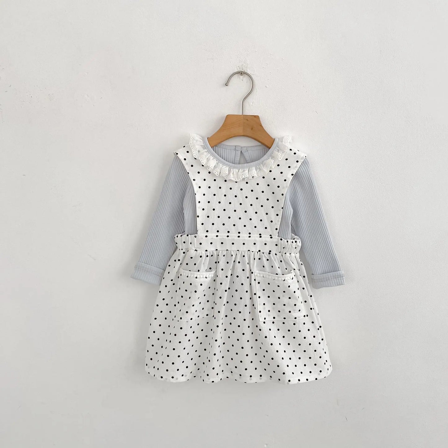 Exquisite baby girl fashion lace collar top