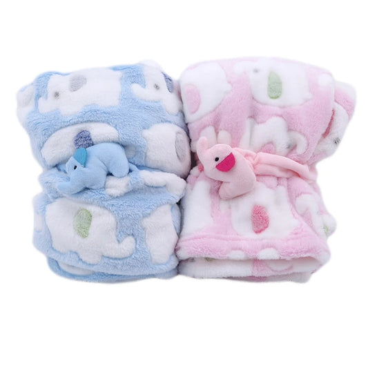 Cartoon Baby Blanket Air Conditioning Quilt Velvet Pillow