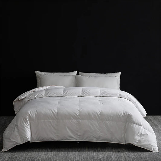 Spring Goose Down Comforter: Hypoallergenic 800FP, Tight-Woven Fabric, No Leakage, Full Size