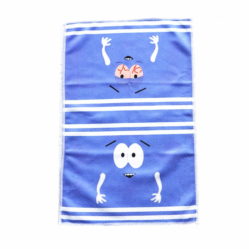 Cartoon Expression Soft Towel Cute Printing Quick-drying Double-sided Velvet Absorbent Towel Bath Wash Face Towel For Children