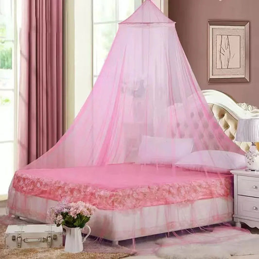 1pc Summer Hung Dome Mosquito Net For Double Bed Summer Polyester Mesh Fabric Home Bedroom Adults Hanging Decor