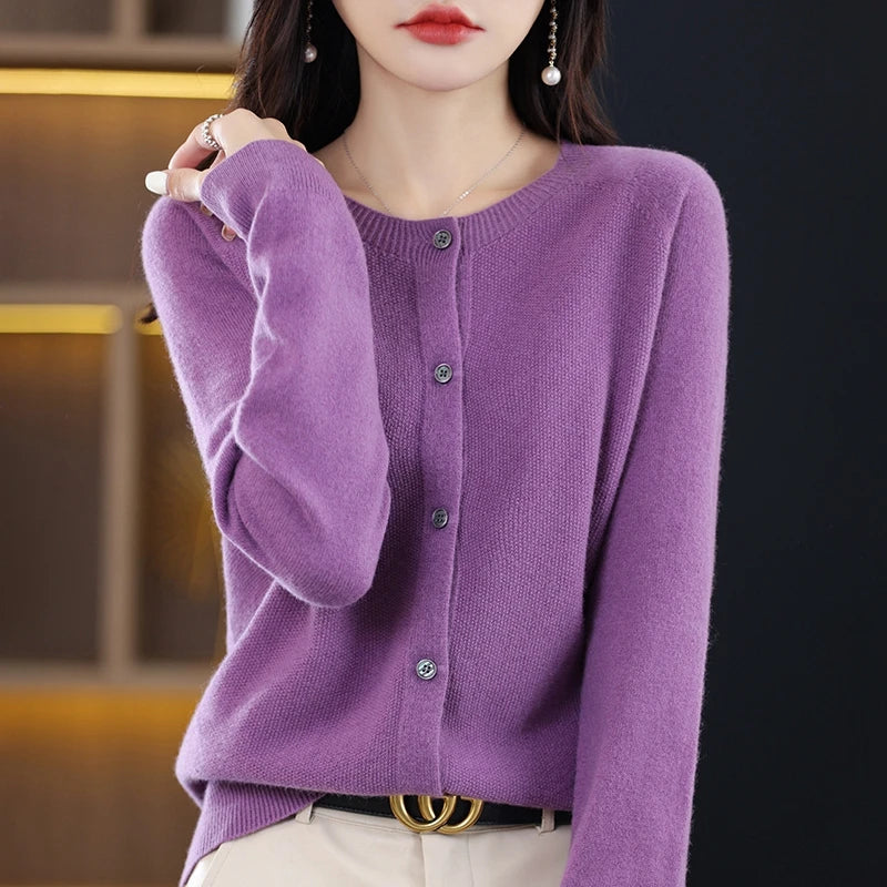 High-Grade Knit  Cardigan Fashion Coat