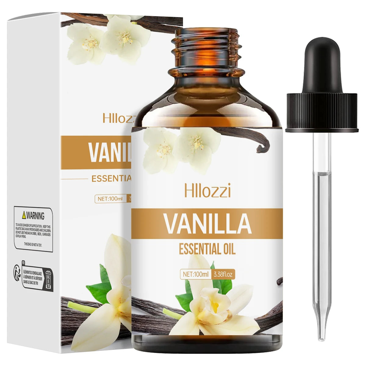 Vanilla essential oil for face+aromatherapy