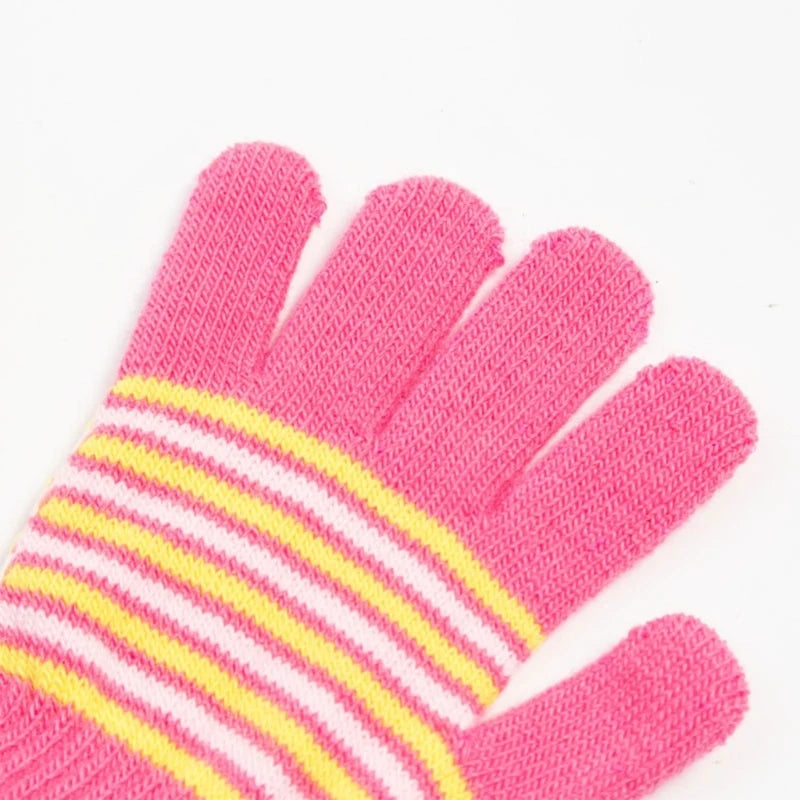 Baby Full Finger Knitted Stripe Mitten