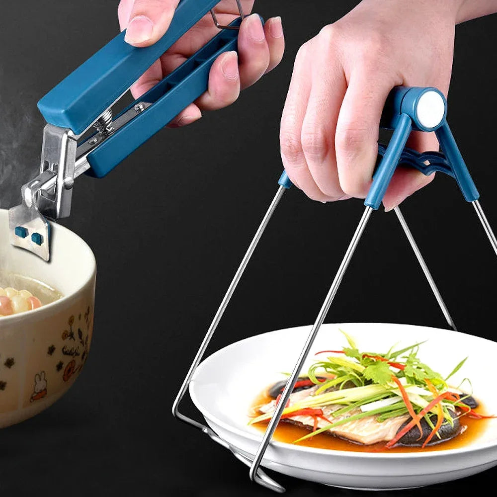 Tongs Kitchen Steamer Kitchens Accessories Clip Bbq Home Accessory Microwave Oven Tray Anti-slip Pot Clamps Modern Utensils Bar
