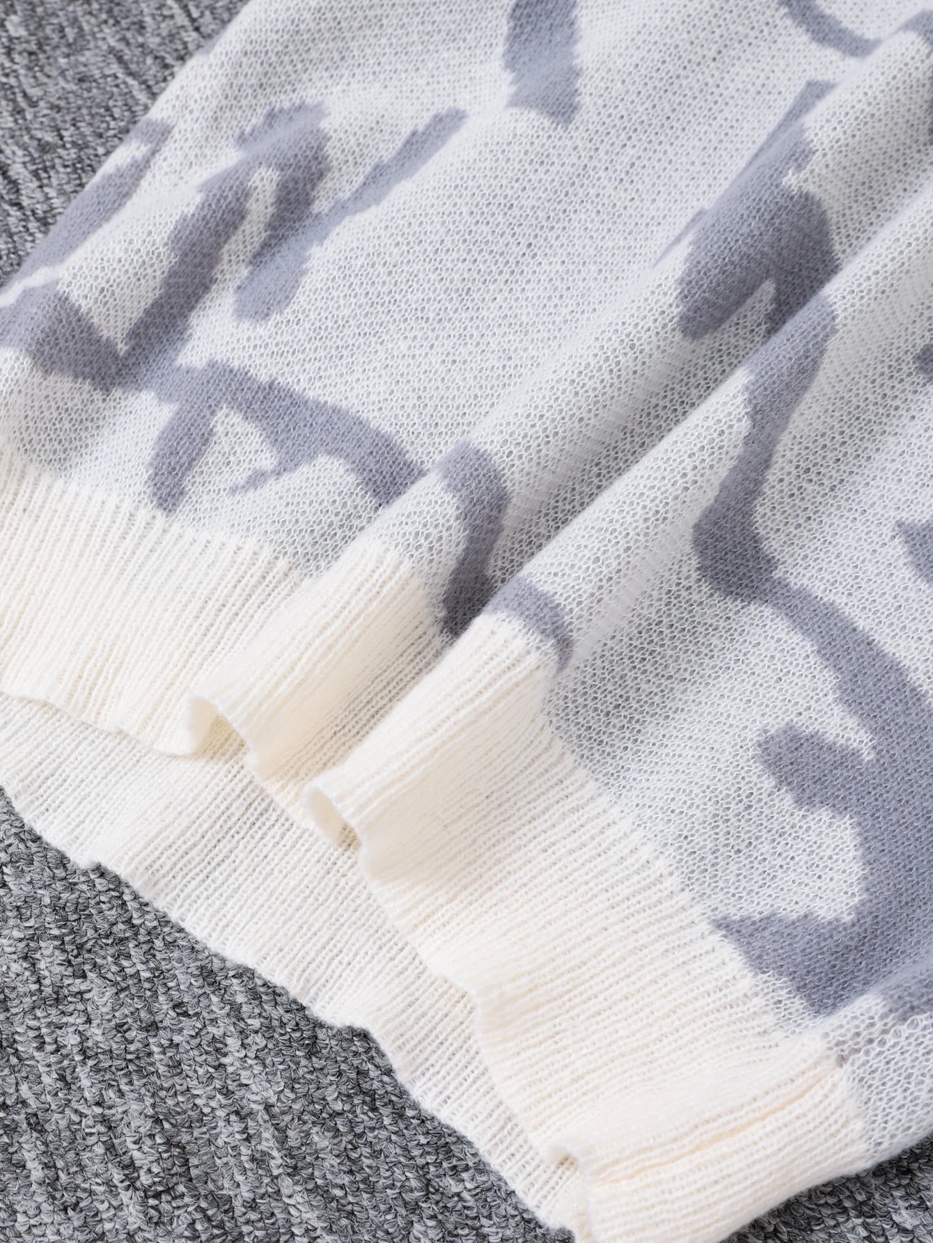 New Popular Graffiti Jacquard Pattern Sweater