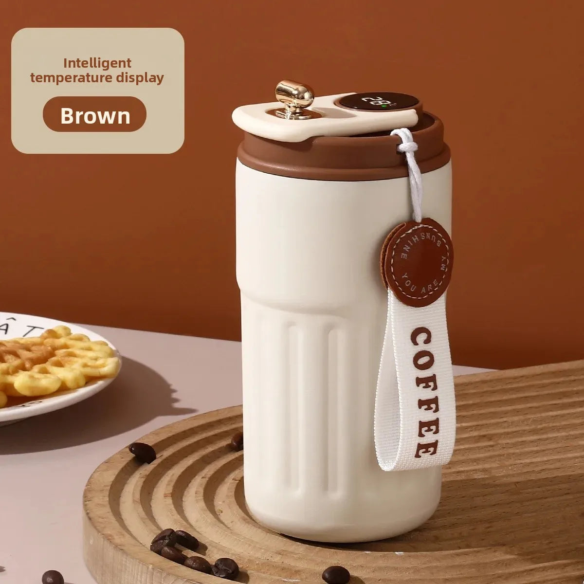 Seamless 316 Stainless Steel Insulated Coffee Cup Smart Temperature Display Office Car Water Bottle Portable Thermal Mug