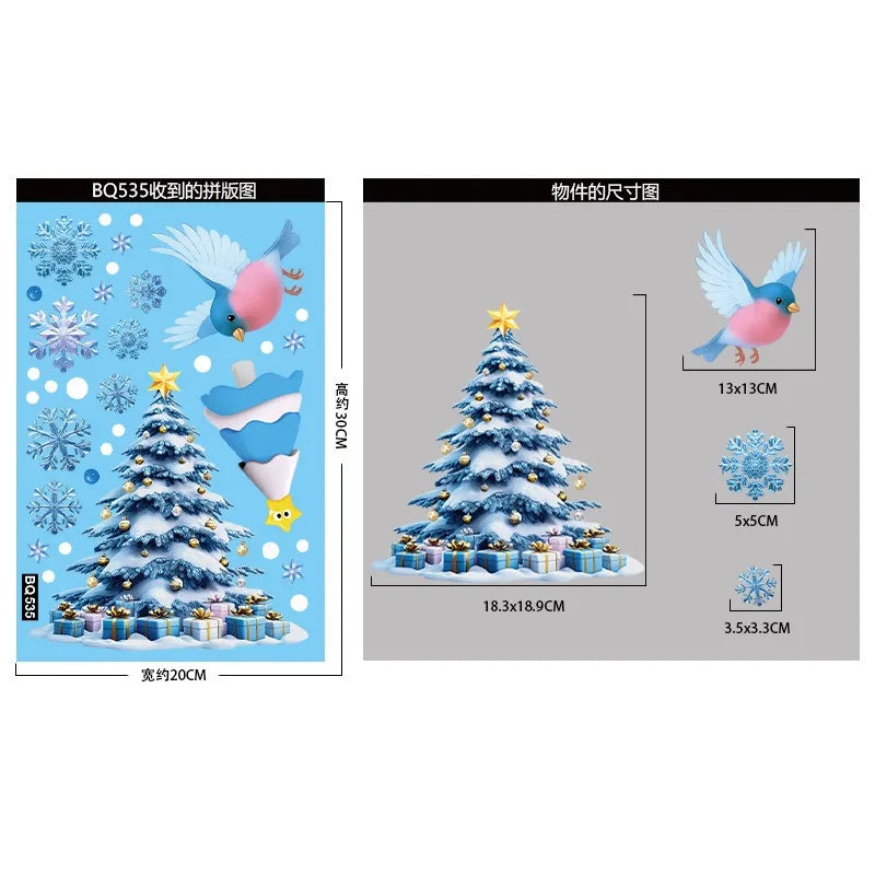 Christmas Window Stickers Snowman