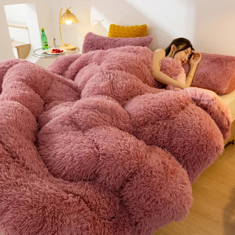 Fur Lamb Fur Warm Winter Comforter