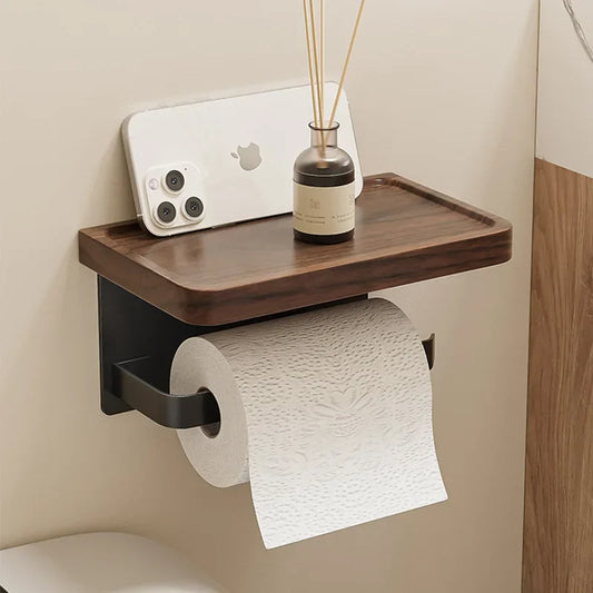Creative Wooden Bathroom Tissue Holder