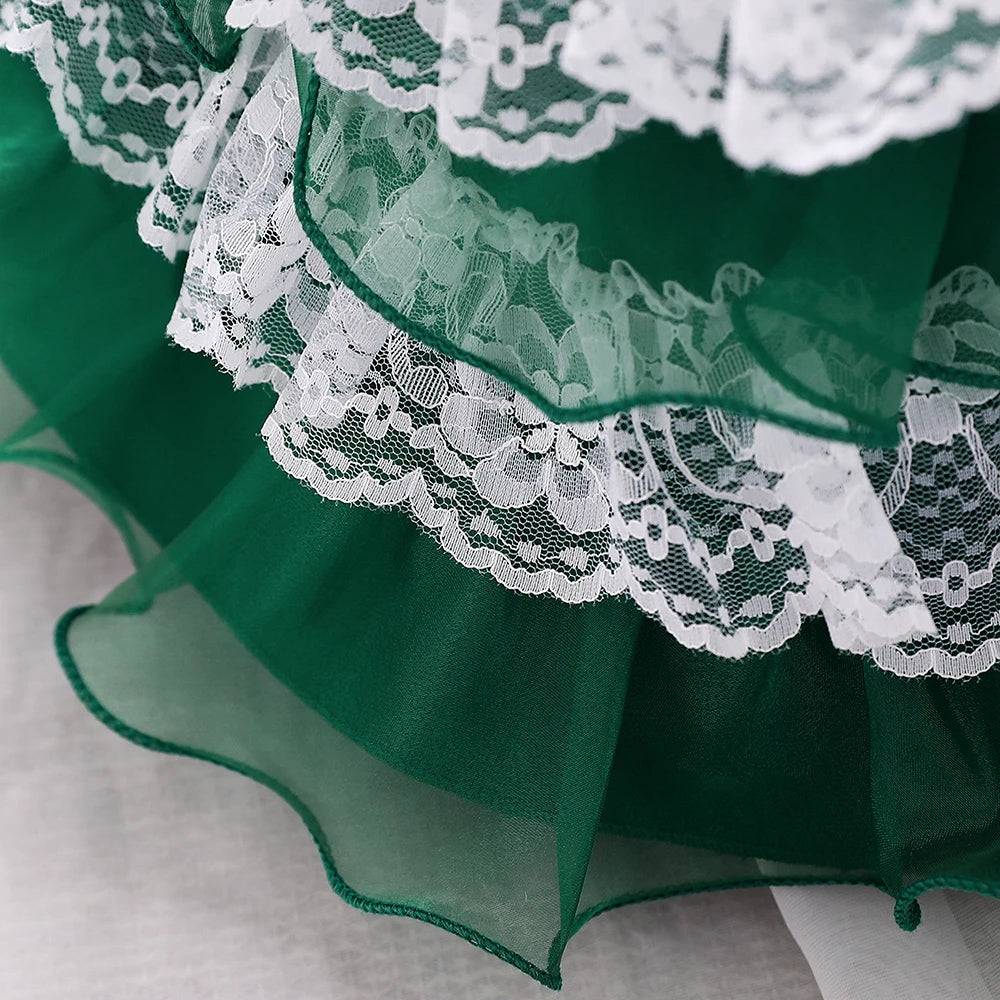 Lace Bow Flower Baptism Princess Dresses