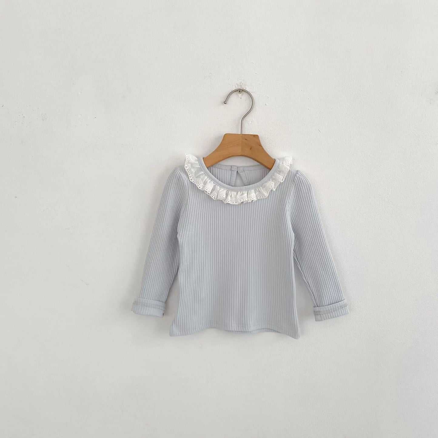 Exquisite baby girl fashion lace collar top