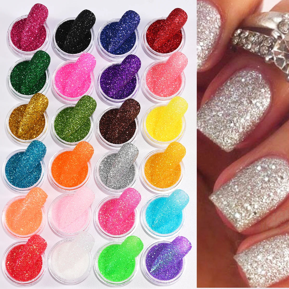 Sparkly Holographic Fine Sugar Nail Powder