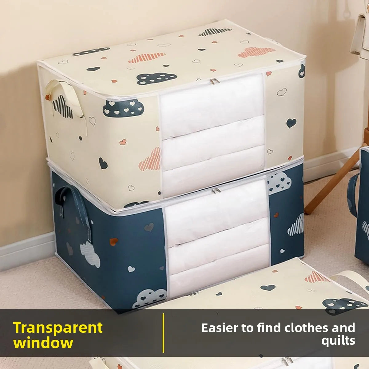 Large Printed Cotton Quilt Storage Bag