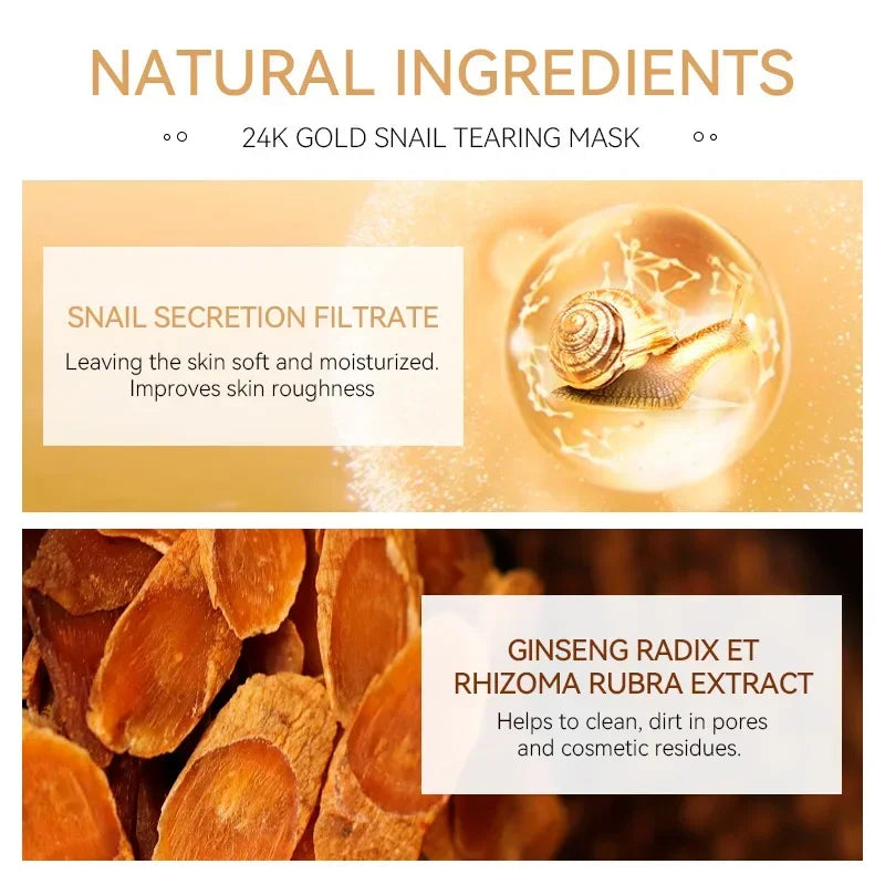 24K Gold Snail Collagen Peel Off Face Mask