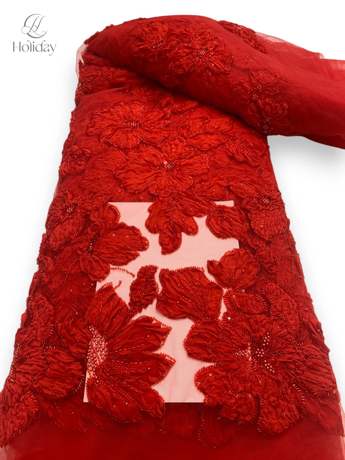 African Chiffon Tulle Lace Fabric French Luxury Sequins Beads Mesh Lace Fabric Nigerian For Woman Evening Clothes Dresses