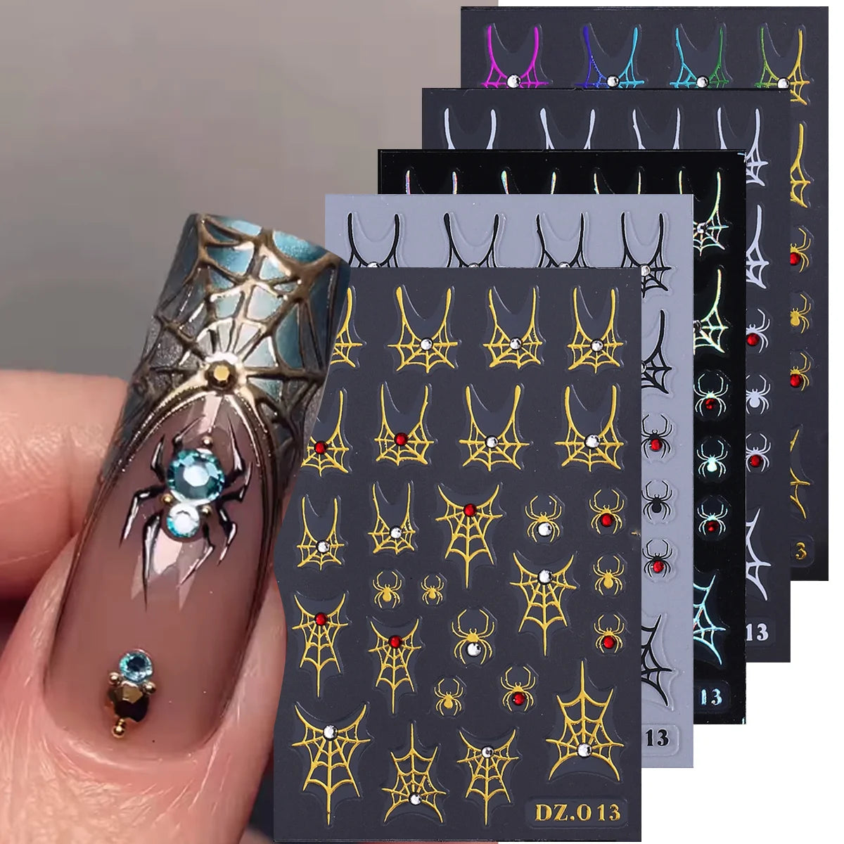 Halloween Spider Web Nail Sticker