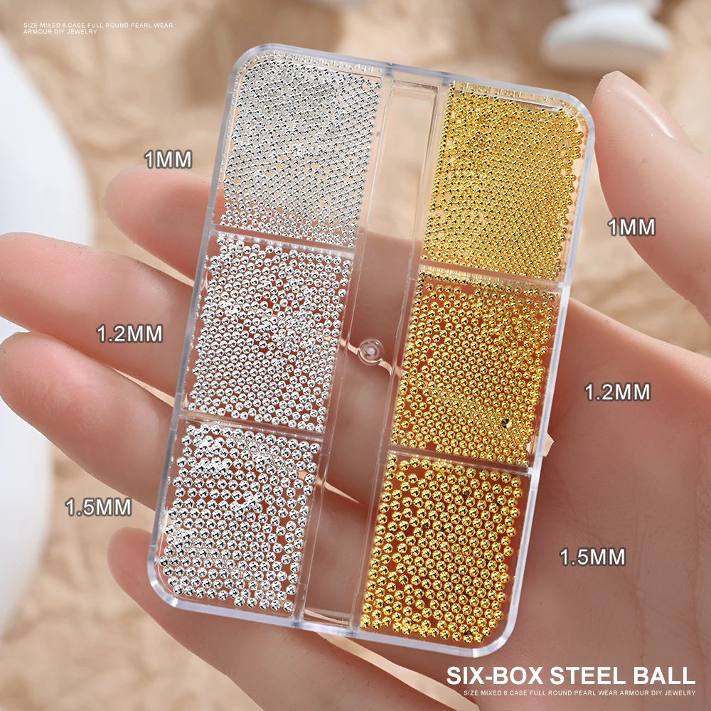 1 Box Half Round Flat back Nail Rhinestones