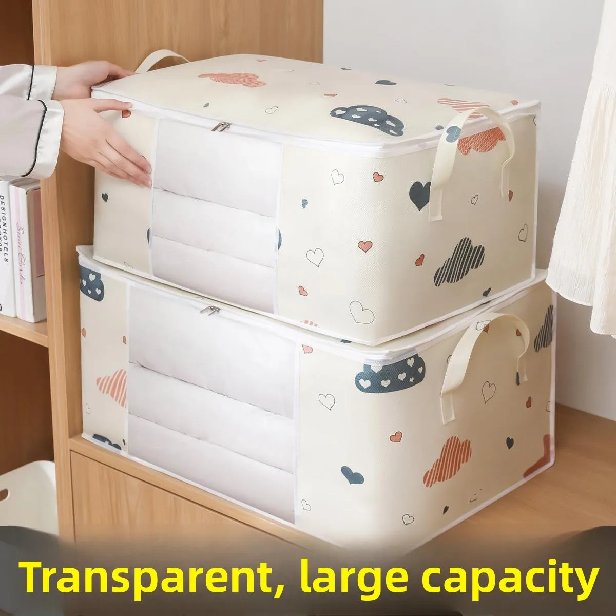 Large Printed Cotton Quilt Storage