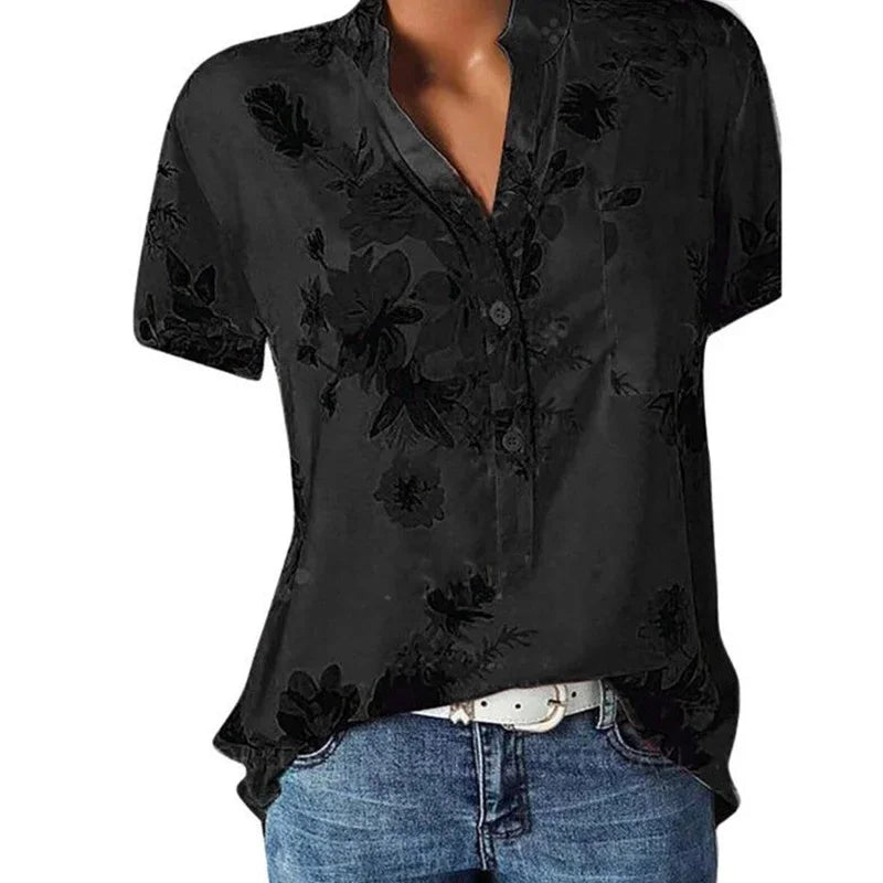 Elegant women's printed casual shirt