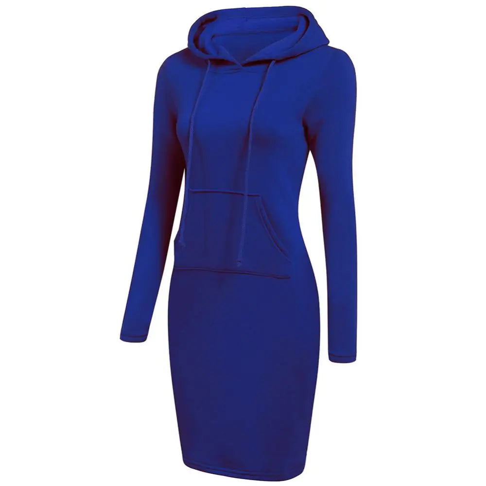 Warm Sweatshirt Long-sleeved  lady Dress