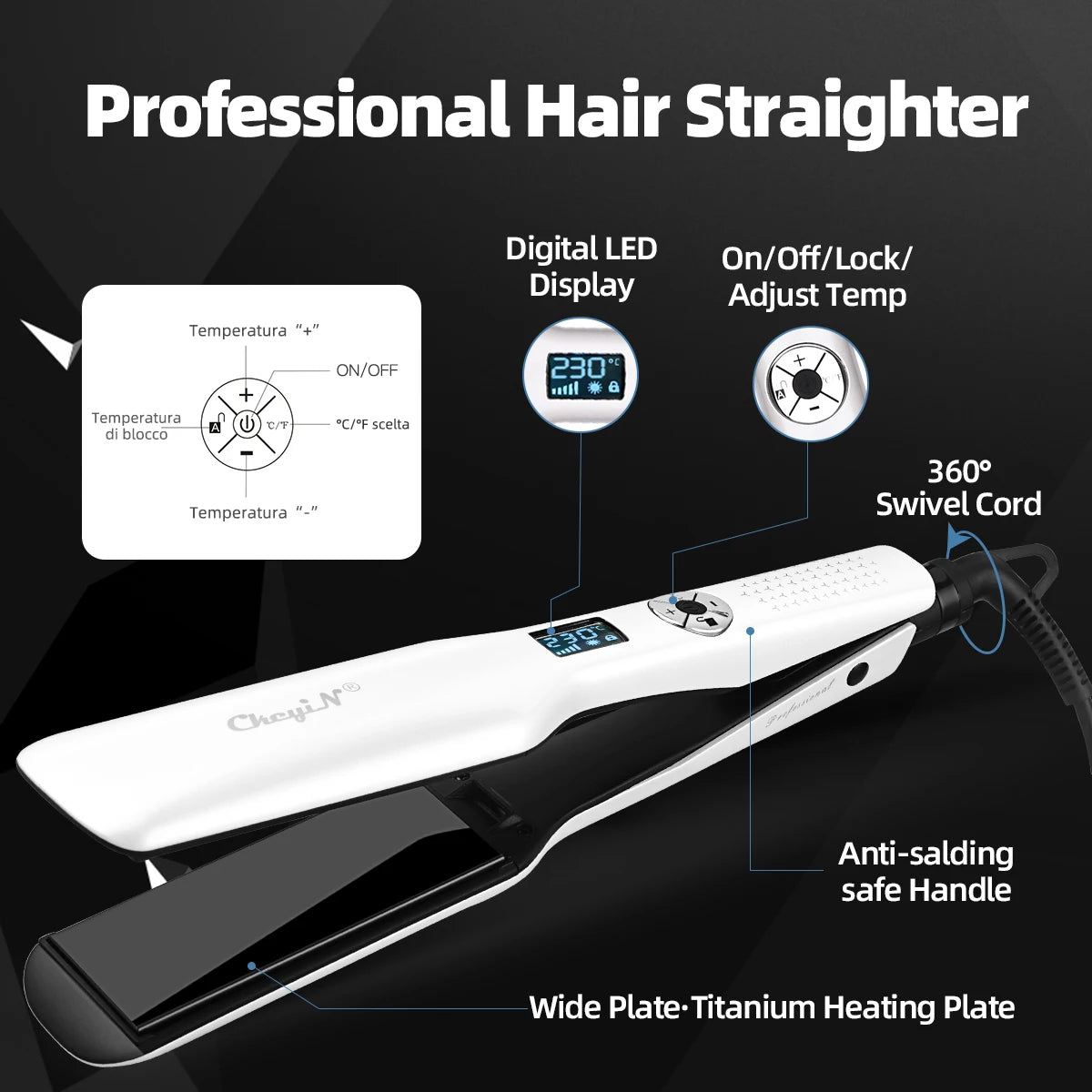 Tourmaline Ceramic Hair Straightener