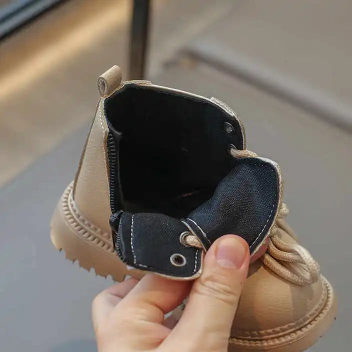 Leather Casual Comfortable Warm Kids Boots