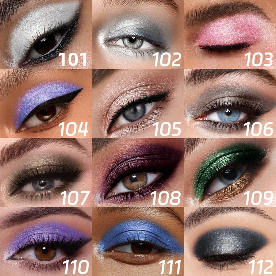 12 Colors Metallic Eye shadow Pencil Glitter