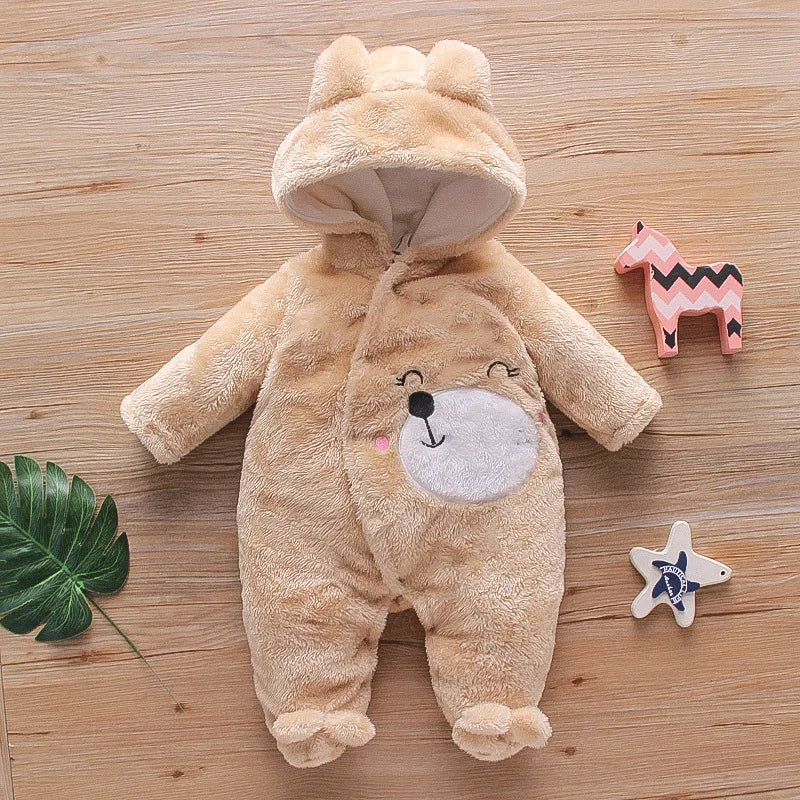 Baby Warm and Thick Cartoon Dog Rabbit Clothes