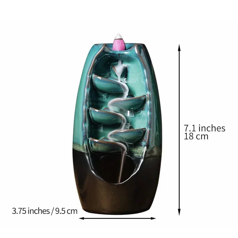 GBBMA Mixed Aroma Tower Incense Natural Sandalwood Agarwood Flower Lavender Yoga Aromatherapy Refluxing Scent for Relaxation